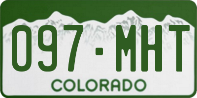 CO license plate 097MHT