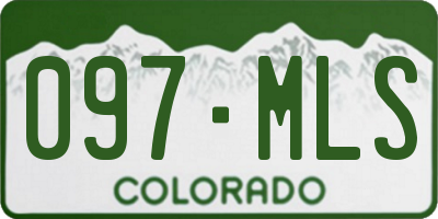 CO license plate 097MLS