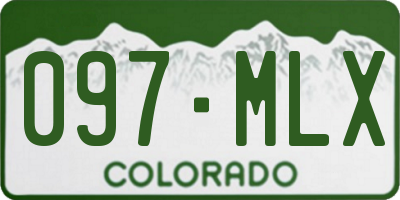 CO license plate 097MLX