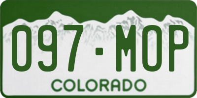 CO license plate 097MOP