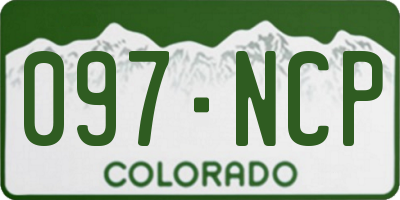 CO license plate 097NCP