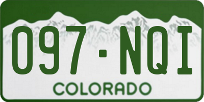 CO license plate 097NQI