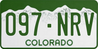 CO license plate 097NRV