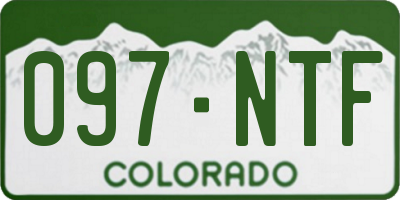 CO license plate 097NTF