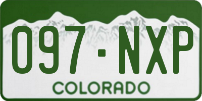 CO license plate 097NXP