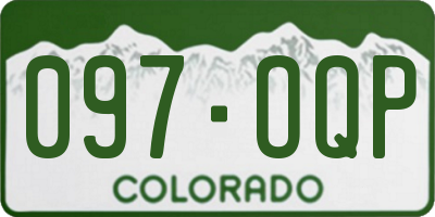 CO license plate 097OQP