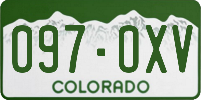 CO license plate 097OXV
