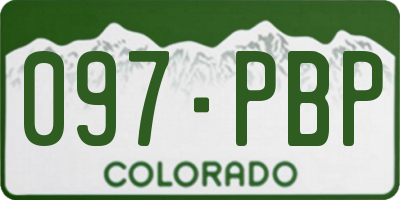 CO license plate 097PBP