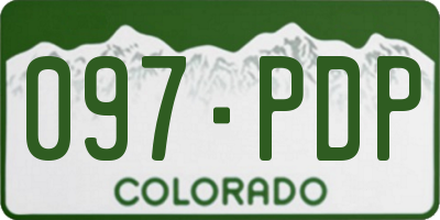 CO license plate 097PDP