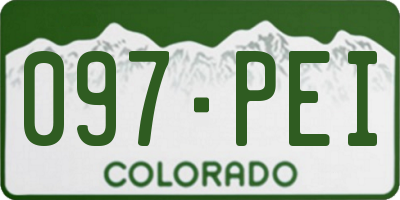 CO license plate 097PEI