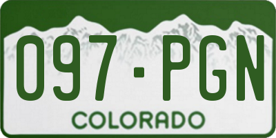 CO license plate 097PGN
