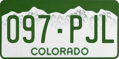 CO license plate 097PJL