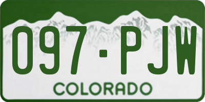 CO license plate 097PJW