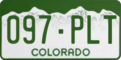 CO license plate 097PLT
