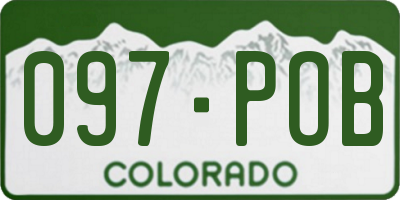 CO license plate 097POB