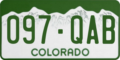 CO license plate 097QAB