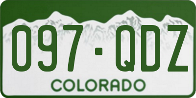 CO license plate 097QDZ