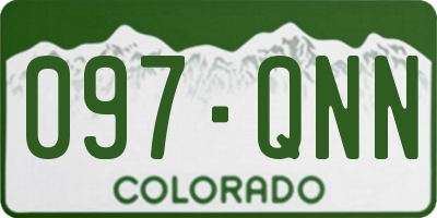 CO license plate 097QNN