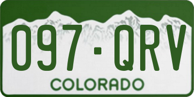 CO license plate 097QRV