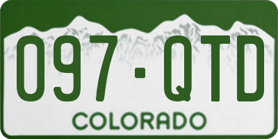 CO license plate 097QTD