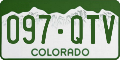 CO license plate 097QTV
