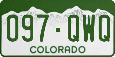 CO license plate 097QWQ