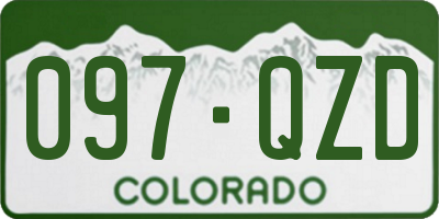 CO license plate 097QZD