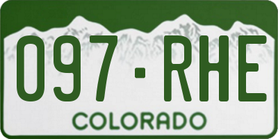 CO license plate 097RHE