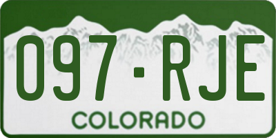 CO license plate 097RJE