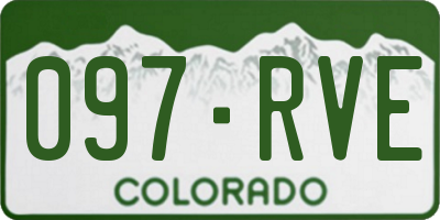CO license plate 097RVE
