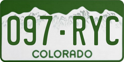 CO license plate 097RYC