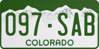 CO license plate 097SAB