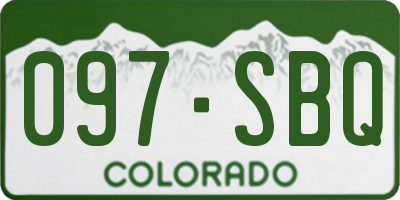 CO license plate 097SBQ