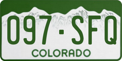 CO license plate 097SFQ