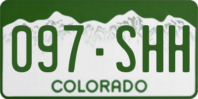 CO license plate 097SHH