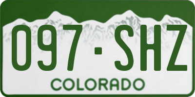 CO license plate 097SHZ
