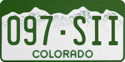 CO license plate 097SII