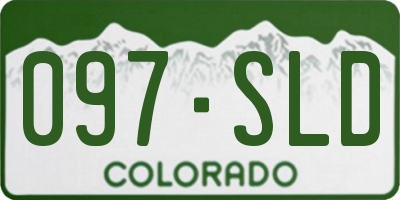 CO license plate 097SLD