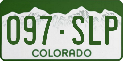 CO license plate 097SLP