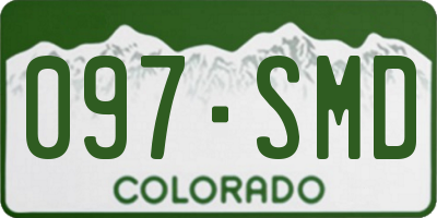 CO license plate 097SMD