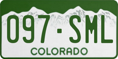 CO license plate 097SML