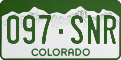 CO license plate 097SNR