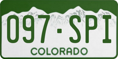 CO license plate 097SPI
