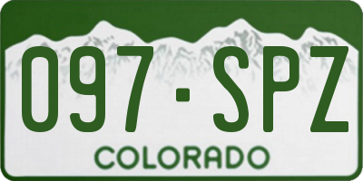 CO license plate 097SPZ