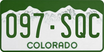 CO license plate 097SQC