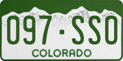 CO license plate 097SSO