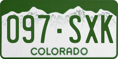 CO license plate 097SXK