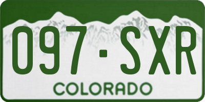 CO license plate 097SXR