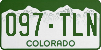 CO license plate 097TLN