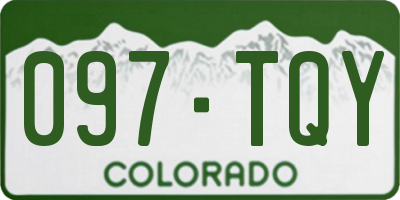 CO license plate 097TQY